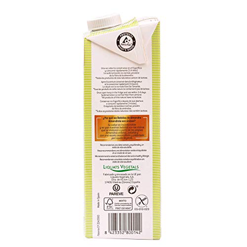 Almendrola - Bebida Vegetal de Almendras Sin Azúcar - Caja de 6 x 1L Almendrola - Bebida Vegetal de Almendras Sin Azúcar - Caja de 6 x 1L