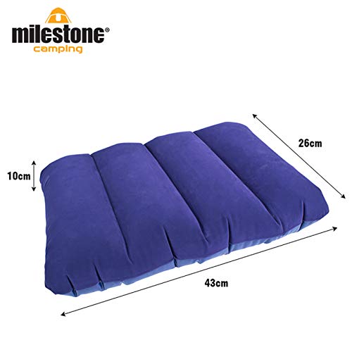 Almohada de Viaje Inflable Milestone Camping - Azul