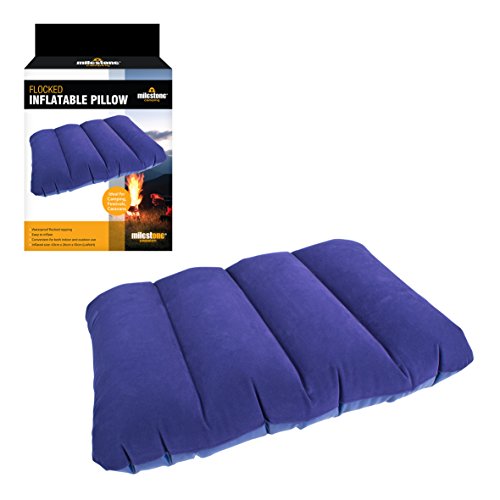 Almohada de Viaje Inflable Milestone Camping - Azul