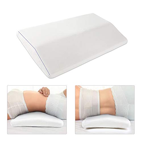 Almohada Embarazada, Almohada de Soporte Lumbar, Dormir Memoria Espuma Cojín Almohada Larga, Almohada Lumbar Parte Inferior de la Espalda para el Alivio del Dolor de Espalda Almohada Embarazo (blanco)