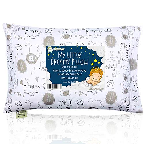 Almohada para niños con funda - Almohada para bebés de algodón orgánico suave 13x18 para dormir - Lavable e Respirable - Niños, bebés y recién nacidos - Perfecto para viajar (KeaSafari) Almohada para niños con funda - Almohada para bebés de algodón orgánico suave 13x18 para dormir - Lavable e Respirable - Niños, bebés y recién nacidos - Perfecto para viajar (KeaSafari)