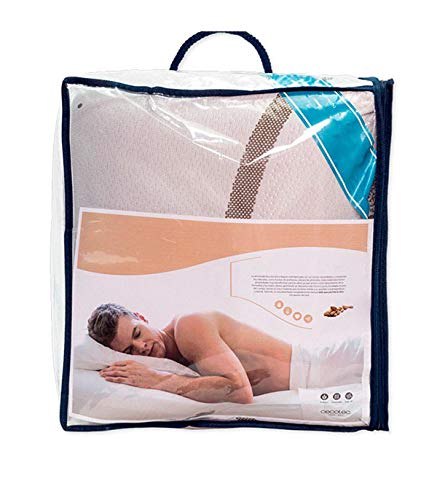 Almohada viscoelástica beneficiosa para la Salud por su fabricación con cáscara de Almendra y Hueso de Aceituna. Recolax Visco Nature (135 cm)