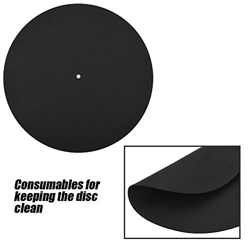 Almohadilla de disco de vinilo, 1 unidad de disco de vinilo antiestático para tocadiscos, tapete ultrafino para platos giratorios, 290 mm de diámetro