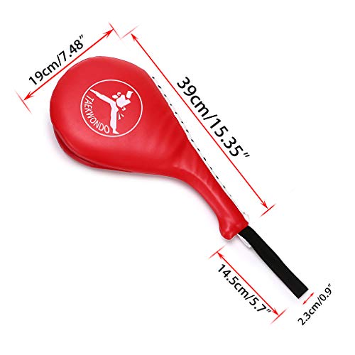 Almohadilla de golpes y patadas, de Ignion, para taekwondo, karate, kickboxing, artes marciales, rojo Almohadilla de golpes y patadas, de Ignion, para taekwondo, karate, kickboxing, artes marciales, rojo