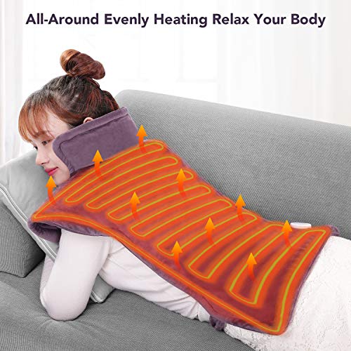 Almohadilla Eléctrica para Espalda y Hombros, 60 x 85cm Manta Electrica con 6 Niveles de Calentamiento Apagado Automático Protección Contra Sobrecalentamiento, Calentamiento Rápido y Lavable a Máquina Almohadilla Eléctrica para Espalda y Hombros, 60 x 85cm Manta Electrica con 6 Niveles de Calentamiento Apagado Automático Protección Contra Sobrecalentamiento, Calentamiento Rápido y Lavable a Máquina