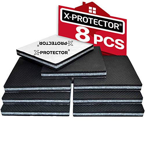 Almohadillas antideslizantes X-PROTECTOR - Premium protectores de piso - 8 piezas 100mm patas antideslizantes - Pies antideslizantes - Patas de goma de alta calidad - Mantener en su lugar los muebles