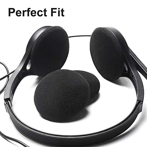 Almohadillas Auriculares,TesRank Almohadilla Espuma Reemplazo 8 Piezas Oído Repuesto Esponja Earpads Compatible con Mayorías de Auriculares- Negro,49-53mm/1.93"-2.1"