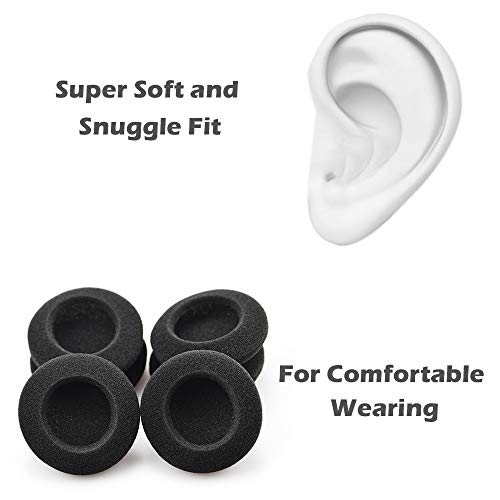 Almohadillas Auriculares,TesRank Almohadilla Espuma Reemplazo 8 Piezas Oído Repuesto Esponja Earpads Compatible con Mayorías de Auriculares- Negro,49-53mm/1.93"-2.1"