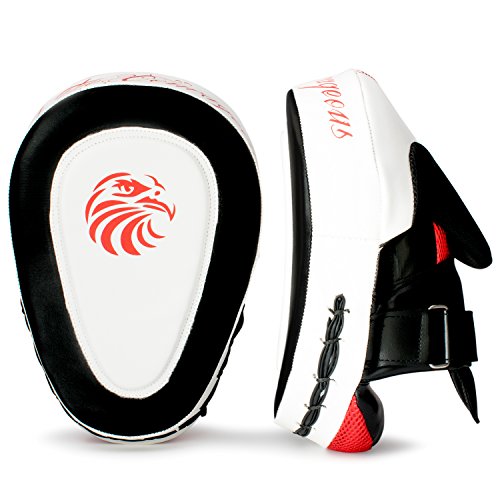 Almohadillas de boxeo y artes marciales mixtas, para entrenamiento de gancho y JabAdecuadas para práctica de Muay Thai, Kickboxing, ejercicio, Boxercise, Karate, Taekwondo, Martial, Martial, de Valour Strike®. Almohadillas de boxeo y artes marciales mixtas, para entrenamiento de gancho y JabAdecuadas para práctica de Muay Thai, Kickboxing, ejercicio, Boxercise, Karate, Taekwondo, Martial, Martial, de Valour Strike®.