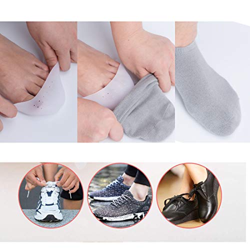 Almohadillas de Gel de Silicona para Dedos de los pies, con Agujero Transpirable, Ballet Pointe Zapatillas de Baile Zapatillas Tacones Altos Toe Cap Protector, 2 Pares (Color de Piel)