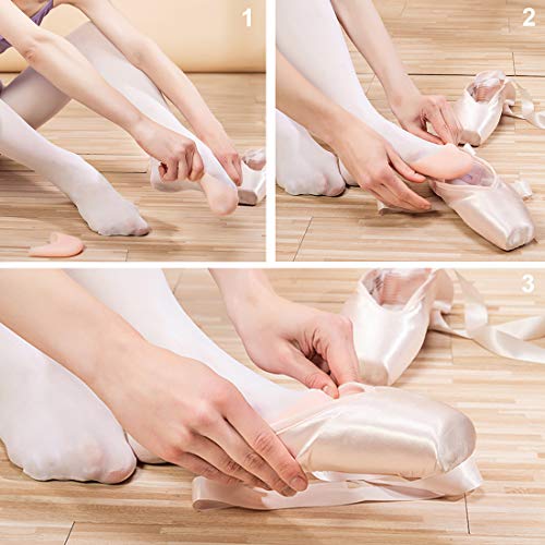 Almohadillas de Gel de Silicona para Dedos de los pies, con Agujero Transpirable, Ballet Pointe Zapatillas de Baile Zapatillas Tacones Altos Toe Cap Protector, 2 Pares (Color de Piel) Almohadillas de Gel de Silicona para Dedos de los pies, con Agujero Transpirable, Ballet Pointe Zapatillas de Baile Zapatillas Tacones Altos Toe Cap Protector, 2 Pares (Color de Piel)