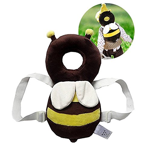 Almohadillas de seguridad ajustables para bebés y bebés, para bebés, con cabeza protectora, para abejas pequeñas marrón marrón