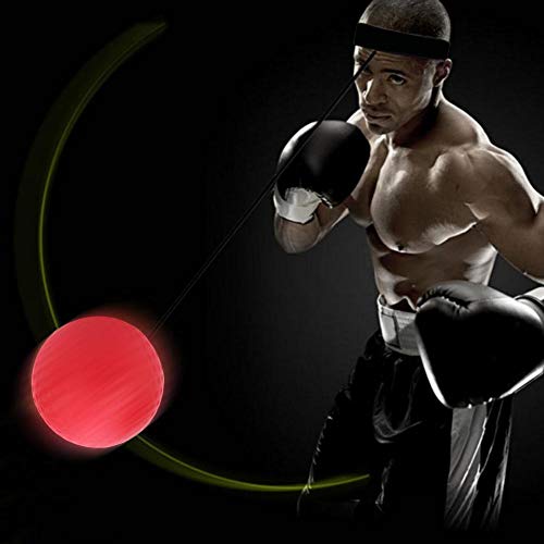 Alomejor Bola de Boxeo Reflejo de Entrenamiento Boxer Head Fight Ball para Ejercicios de Entrenamiento de Boxeo, Relajarse