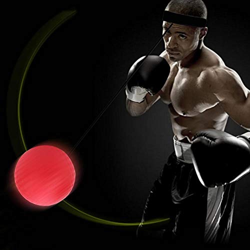 Alomejor Bola de Boxeo Reflejo de Entrenamiento Boxer Head Fight Ball para Ejercicios de Entrenamiento de Boxeo, Relajarse Alomejor Bola de Boxeo Reflejo de Entrenamiento Boxer Head Fight Ball para Ejercicios de Entrenamiento de Boxeo, Relajarse
