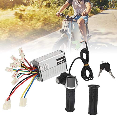Alomejor E-Bike Controller Set 48V 1000W E-Bike Power Display Kit Controlador y Juego de manijas giratorias con empuñadura del Acelerador de Pulgar