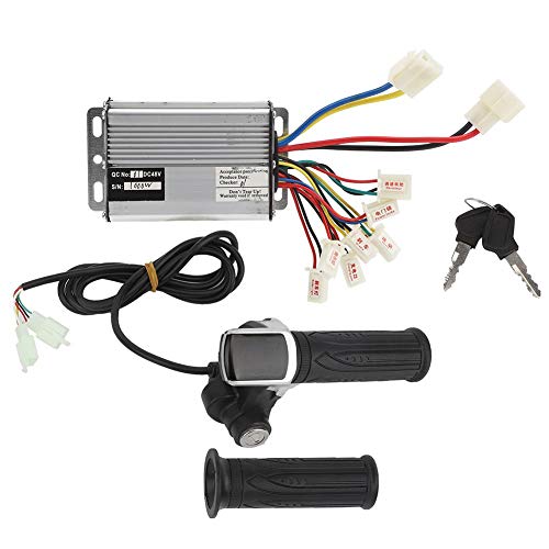 Alomejor E-Bike Controller Set 48V 1000W E-Bike Power Display Kit Controlador y Juego de manijas giratorias con empuñadura del Acelerador de Pulgar