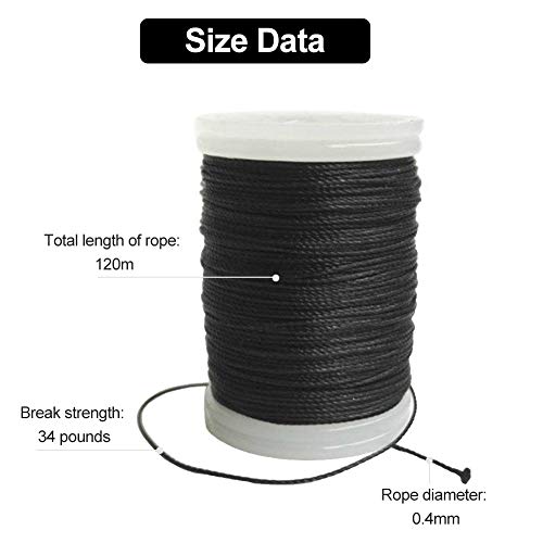 Alomejor Hilo para Servir la Cuerda del Arco y Uso Duradero de la Cuerda de Nylon para los Suministros de Tiro con Arco de Cuerda adecuados para Deportes al Aire Libre(Black) Alomejor Hilo para Servir la Cuerda del Arco y Uso Duradero de la Cuerda de Nylon para los Suministros de Tiro con Arco de Cuerda adecuados para Deportes al Aire Libre(Black)