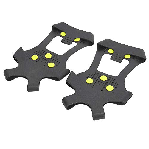Alomejor Ice Snow Grips Anti Slip Winter Ice Grippers Tacos de Tracción para Nieve Crampones Spikers para Senderismo Pesca (M:36-38) Alomejor Ice Snow Grips Anti Slip Winter Ice Grippers Tacos de Tracción para Nieve Crampones Spikers para Senderismo Pesca (M:36-38)