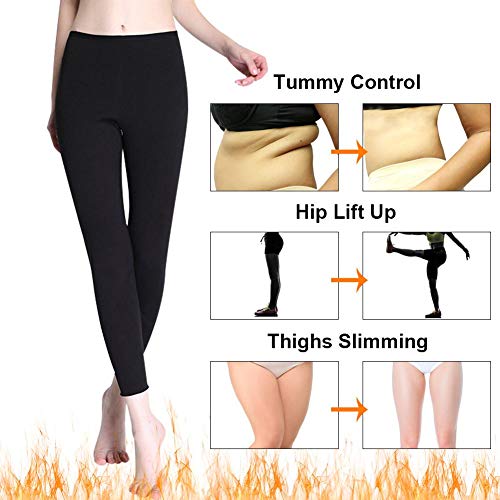 Alomejor Sauna Legging Pantalones Neopreno Sudor Caliente Forma del Cuerpo Hombres Mujeres para acondicionamiento físico para Adelgazar(XL)