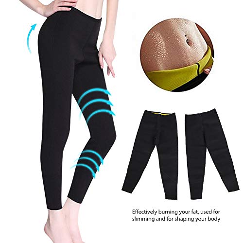 Alomejor Sauna Legging Pantalones Neopreno Sudor Caliente Forma del Cuerpo Hombres Mujeres para acondicionamiento físico para Adelgazar(XL)