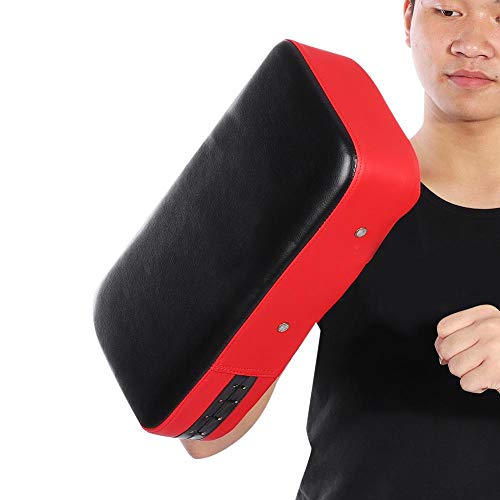 Alomejor Taekwondo Kick Pads Boxeo Karate Pad PU Cuero Pad Kickboxing Target Saco De Boxeo Kicking Shield Entrenamiento (Rojo)