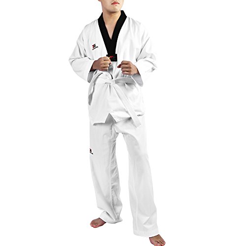 Alomejor Uniforme de Taekwondo, Manga Larga de algodón, con cinturón Blanco, Traje de Karate para Adultos y niños(120) Alomejor Uniforme de Taekwondo, Manga Larga de algodón, con cinturón Blanco, Traje de Karate para Adultos y niños(120)