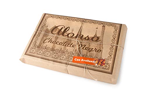 ALONSO - Chocolate NEGRO con AVELLANAS - Tableta XXL 900 grs