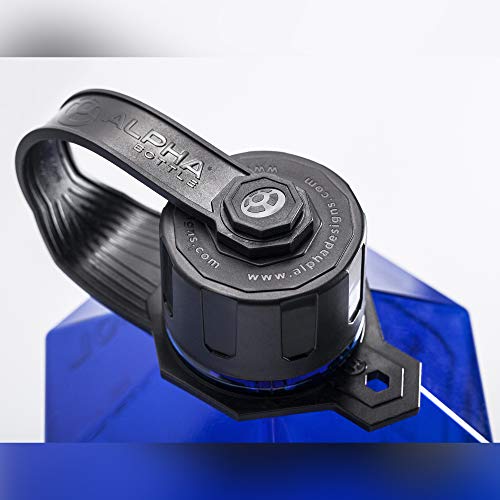 Alpha Bottle XXL - 2.4 Litre Water Jug/Gym Bottle - no BPA, Ideal for Gym, Dieting, Bodybuilding, Outdoor Sports, Hiking and Office, Half Gallon - Made in the UK from Food Safe Materials (Blue/Black) Alpha Bottle XXL - 2.4 Litre Water Jug/Gym Bottle - no BPA, Ideal for Gym, Dieting, Bodybuilding, Outdoor Sports, Hiking and Office, Half Gallon - Made in the UK from Food Safe Materials (Blue/Black)
