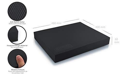 ALPHAPACE Almohadilla de equilibrio + póster de ejercicios incluido - Innovadora colchoneta de equilibrio para un entrenamiento óptimo de todo el cuerpo - Para aumentar el equilibrio y la coordinación ALPHAPACE Almohadilla de equilibrio + póster de ejercicios incluido - Innovadora colchoneta de equilibrio para un entrenamiento óptimo de todo el cuerpo - Para aumentar el equilibrio y la coordinación