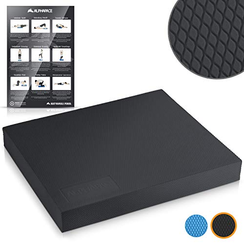 ALPHAPACE Almohadilla de equilibrio + póster de ejercicios incluido - Innovadora colchoneta de equilibrio para un entrenamiento óptimo de todo el cuerpo - Para aumentar el equilibrio y la coordinación ALPHAPACE Almohadilla de equilibrio + póster de ejercicios incluido - Innovadora colchoneta de equilibrio para un entrenamiento óptimo de todo el cuerpo - Para aumentar el equilibrio y la coordinación