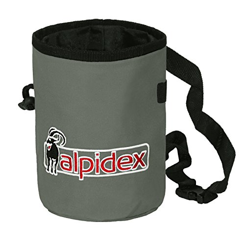 ALPIDEX Chalkbag, Incluyendo 3 x Chalk Ball 35 g, Color:Grey Mountain