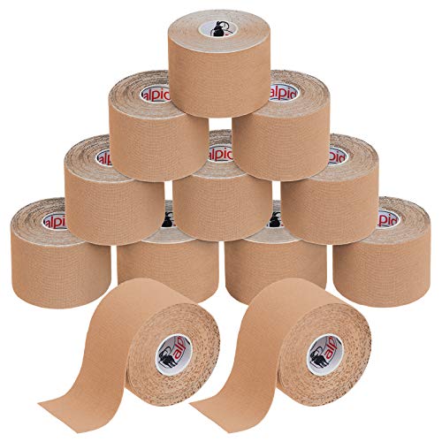 ALPIDEX Cinta Kinesiología Tape 5 m x 5 cm Cinta Muscular E- Book Ejemplos Aplicación, Color:de color carne, Cantidad:1 rollo ALPIDEX Cinta Kinesiología Tape 5 m x 5 cm Cinta Muscular E- Book Ejemplos Aplicación, Color:de color carne, Cantidad:1 rollo