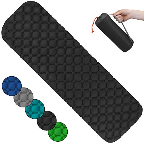 ALPIDEX Colchoneta Camping Esterilla Inflable Camping 190 x 57 x 5 cm Portatil Ligero, Color:Black ALPIDEX Colchoneta Camping Esterilla Inflable Camping 190 x 57 x 5 cm Portatil Ligero, Color:Black