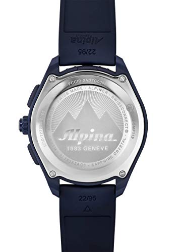 Alpina Reloj Analógico Digital para de los Hombres de Cuarzo con Correa en Caucho AL-283LNO5NAQ6