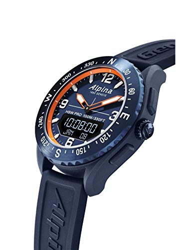 Alpina Reloj Analógico Digital para de los Hombres de Cuarzo con Correa en Caucho AL-283LNO5NAQ6