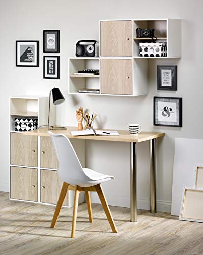 Alsakaz - Estantería Modular (3 Cubos, 34,9 x 33,7 x 102,5 cm), Color Blanco Alsakaz - Estantería Modular (3 Cubos, 34,9 x 33,7 x 102,5 cm), Color Blanco