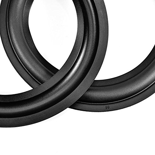 Altavoz de Goma Perforada Foam Edge Anillos Envolventes Piezas Repuesto para la Reparación de Altavoces o DIY (Negro),2pcs 6 Pulgadas / 156 mm