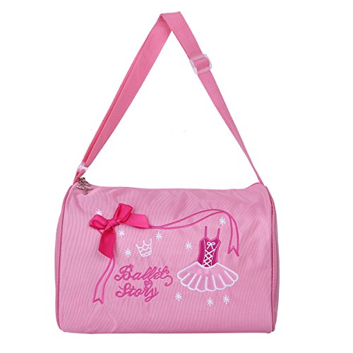 Alvivi Bolsa de Ballet Danza para Niña Bolsa Bandolera Tote Personalizada Deportiva Princesa para Ejercicios Deportes Gimnasio Rosa Un Tamaño