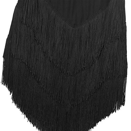 Alvivi Falda de Baile Latino Latin Cintura Elástica Moderno Danza del Vientre Elegante Mujer Traje de Baile Latino Cha Cha Salsa Tango Rumba Falda de Borlas Flecos Negro Small Alvivi Falda de Baile Latino Latin Cintura Elástica Moderno Danza del Vientre Elegante Mujer Traje de Baile Latino Cha Cha Salsa Tango Rumba Falda de Borlas Flecos Negro Small