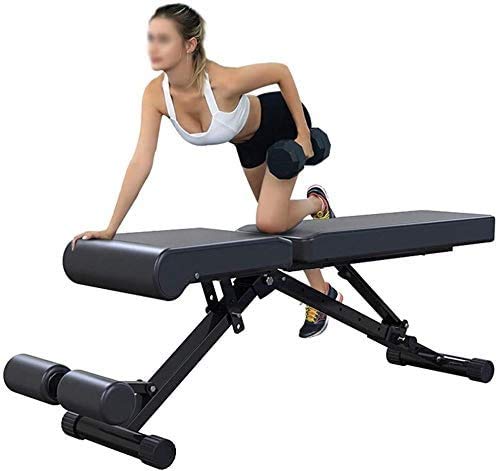 ALYR Banco de Pesas Ajustable, Banco con MusculacióN Multiusos Banco de Abdominales Plegable Banco de Entrenamiento/Tablero Supino/Banco Fitness para Whole Body Ejercicio,Black