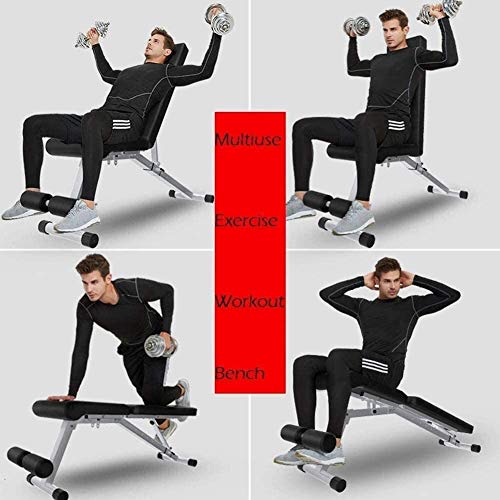 ALYR Banco de Pesas Ajustable, Banco con MusculacióN Multiusos Banco de Abdominales/Banco de Abdominales/Tablero Supino/Banco Fitness para Whole Body Ejercicio,Silver ALYR Banco de Pesas Ajustable, Banco con MusculacióN Multiusos Banco de Abdominales/Banco de Abdominales/Tablero Supino/Banco Fitness para Whole Body Ejercicio,Silver
