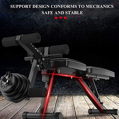 ALYR Plegable Banco de Pesas, Banco con MusculacióN Ajustable Banco de Abdominales Multiusos Banco de Entrenamiento/Tablero Supino/Banco Fitness para Whole Body Ejercicio,Black_162x48x51cm