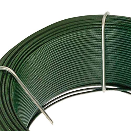 Amagabeli 50M X 1,15 mm X 6 Piezas Bobina de Alambre de jardín Cable de Planta Recubierto de PVC WR8