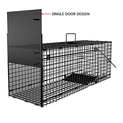 Amagabeli Garden Home Trampa Viva 78x26x29cm Trampa para Animales como una Gran Trampa de Marta Trampa para Gatos Trampa para Zorros Trampa para Ratas con trampilla