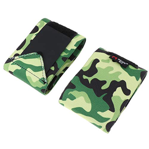 Amagogo Muñequeras Deportivas con Estilo Tirantes Muñequeras de Levantamiento de Pesas - Camuflaje Verde