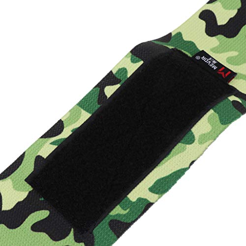 Amagogo Muñequeras Deportivas con Estilo Tirantes Muñequeras de Levantamiento de Pesas - Camuflaje Verde