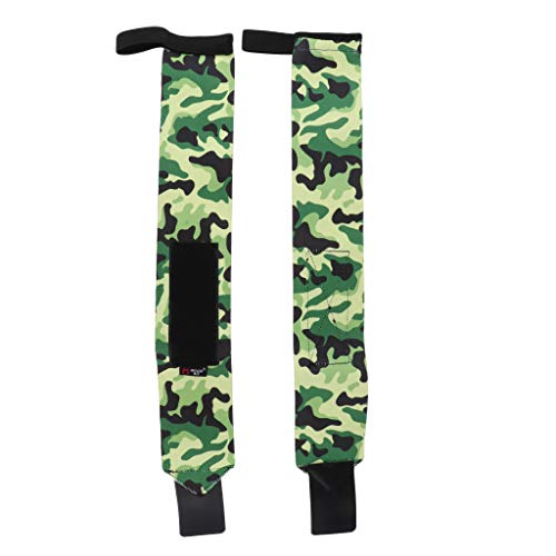 Amagogo Muñequeras Deportivas con Estilo Tirantes Muñequeras de Levantamiento de Pesas - Camuflaje Verde