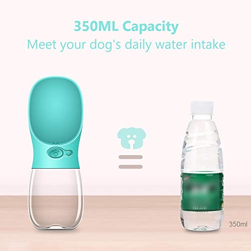 AMAYGA Botella de Agua para Perro,Botella Portátil de Agua Potable para Mascotas al Aire Libre, Resina Plástica ABS Ambiental (Azul)