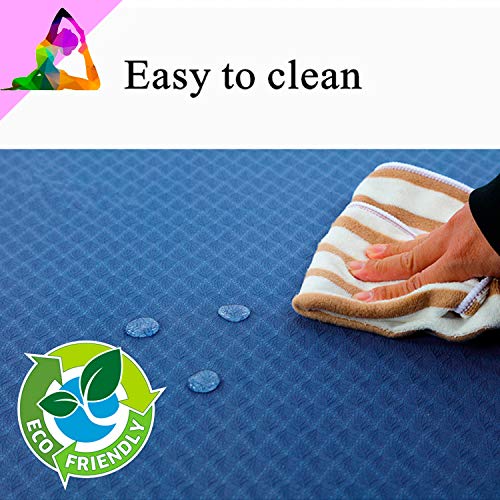 AMAZEAN Esterilla ECOFRIENDLY Fitness Antideslizante Alfombrilla de Yoga Esterilla Pilates Esterilla Deporte- con Correa de Hombro de Material Ecológico TPE 183cm x 68 x 5mm (Morado) AMAZEAN Esterilla ECOFRIENDLY Fitness Antideslizante Alfombrilla de Yoga Esterilla Pilates Esterilla Deporte- con Correa de Hombro de Material Ecológico TPE 183cm x 68 x 5mm (Morado)