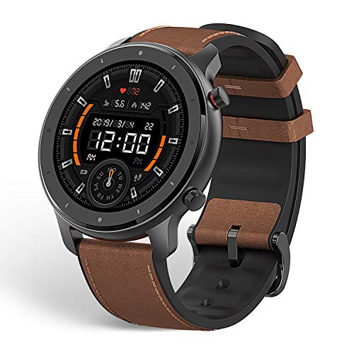 Amazfit GTR 47mm Reloj inteligente Smartwatch Deportivo AMOLED de 1.39", GPS + GLONASS, Frecuencia cardíaca Continua de 24 Horas, Larga duración de batería, 12 Deportes Diferentes, Marrón - Aluminio Amazfit GTR 47mm Reloj inteligente Smartwatch Deportivo AMOLED de 1.39", GPS + GLONASS, Frecuencia cardíaca Continua de 24 Horas, Larga duración de batería, 12 Deportes Diferentes, Marrón - Aluminio